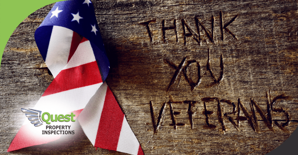 Carved thank you veterans text on wood